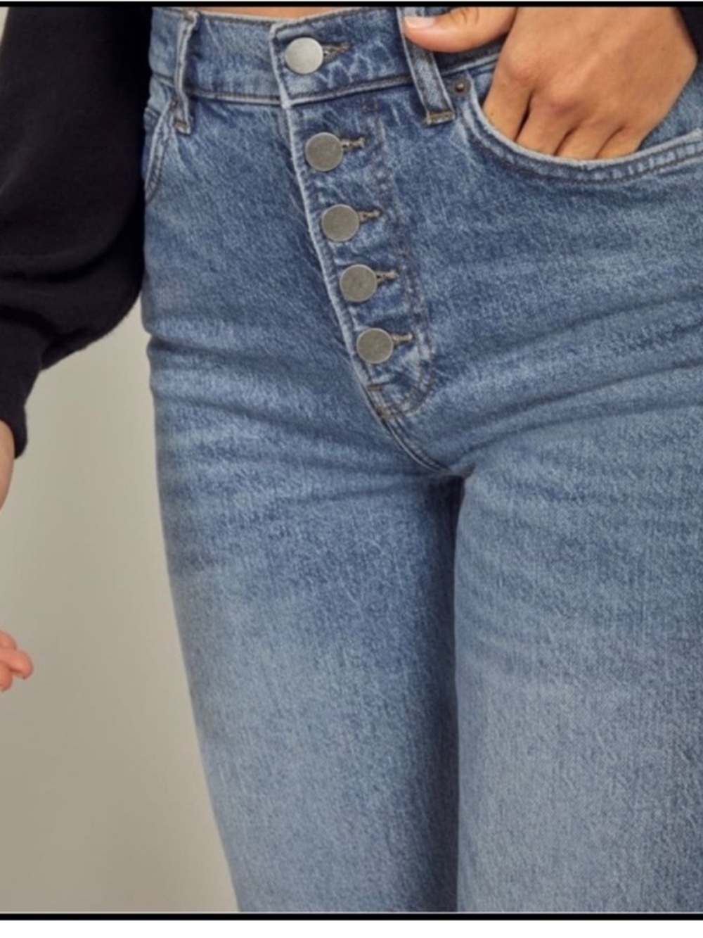 Reformation Liza Button Fly High Rise Jean Size 31 - Picture 4 of 9